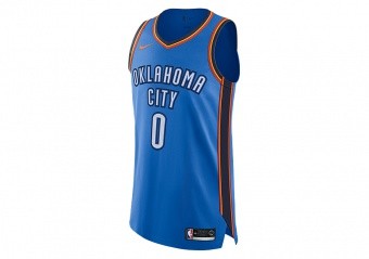 NBA CONNECTED OKLAHOMA CITY THUNDER RUSSELL WESTBROOK AUTHENTIC JERSEY ROAD BLUE por €105,00 | Basketzone.net
