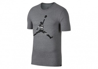 NIKE AIR JORDAN LAST SHOT TEE CARBON HEATHER