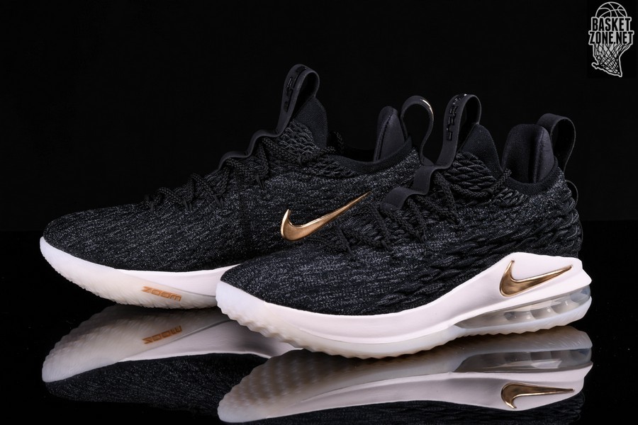 lebron 15 low black and gold