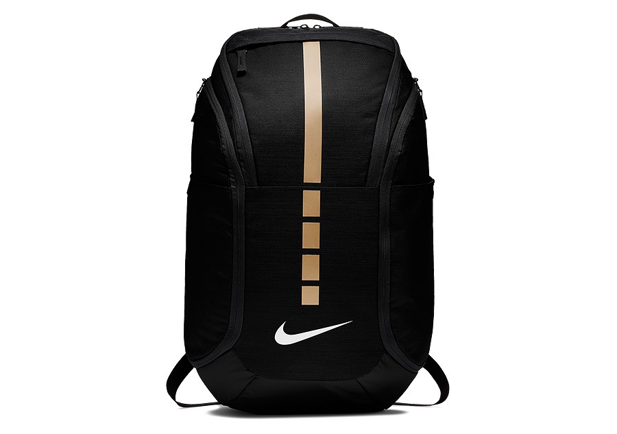 black and gold backpack nike