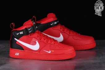 Nike Air Force 1 Mid 07 Lv8 Utility Overbranding University Red Women Size  7.5