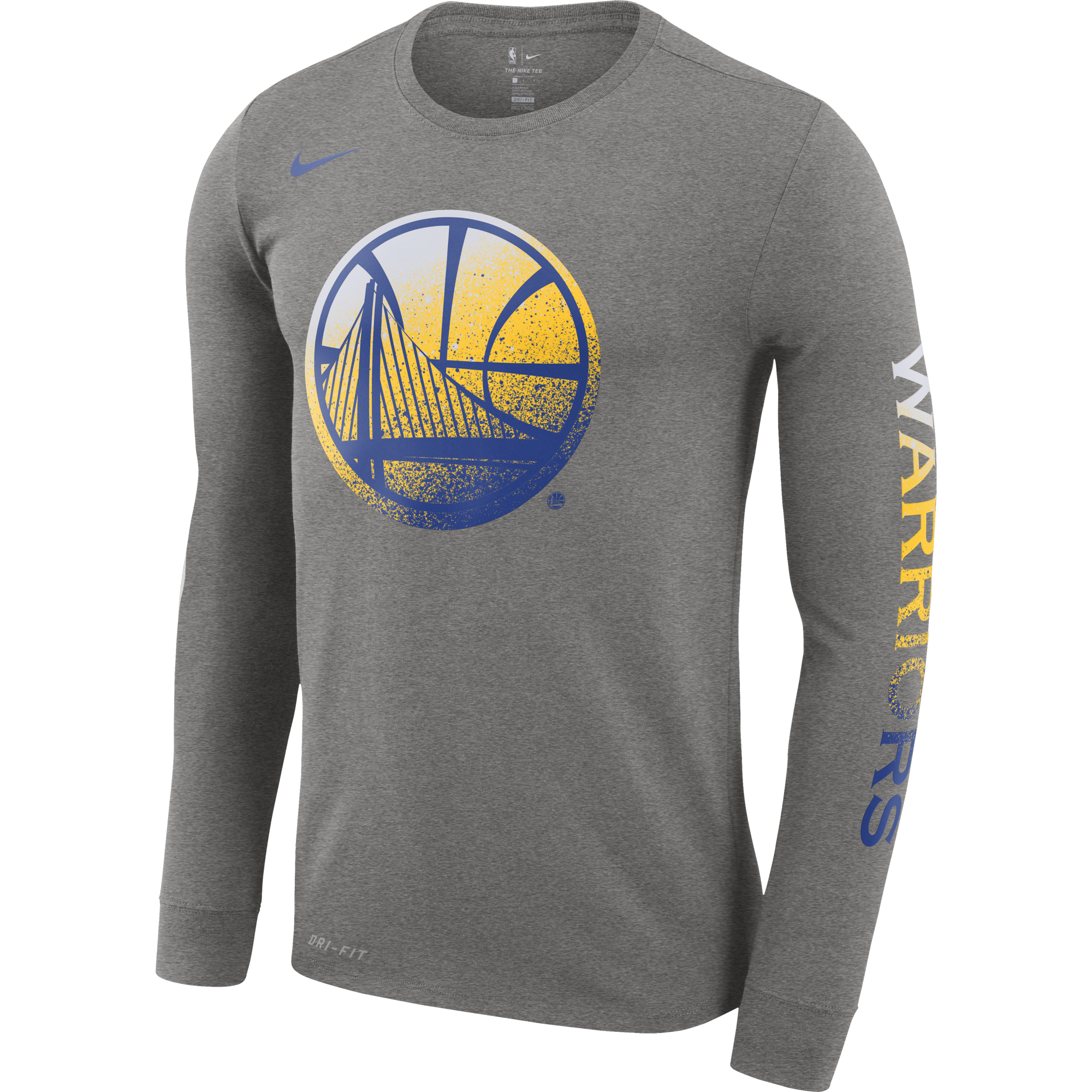 NIKE NBA GOLDEN STATE WARRIORS DRY TEE DARK GREY HEATHER