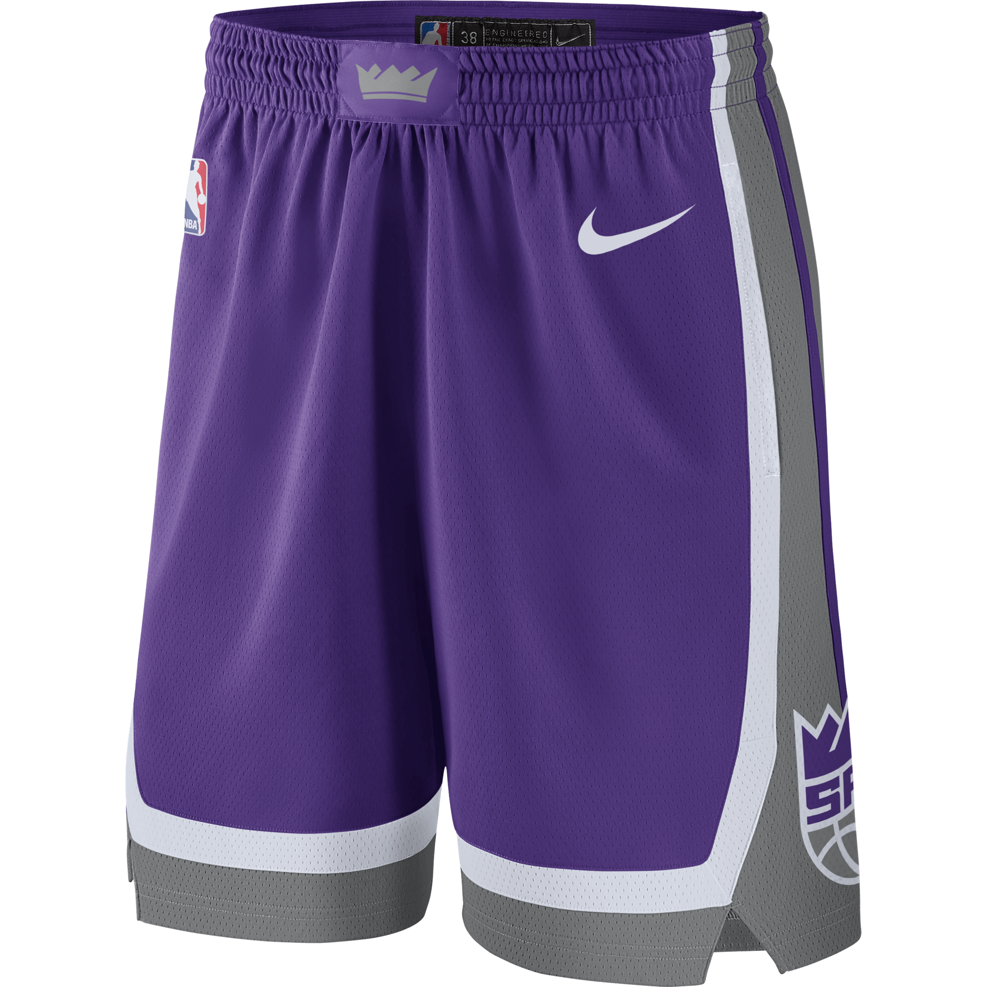 NIKE NBA SACRAMENTO KINGS SWINGMAN ROAD SHORTS FIELD PURPLE