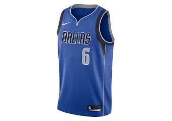 NIKE NBA DALLAS MAVERICKS KRISTAPS PORZINGIS SWINGMAN ROAD JERSEY GAME ROYAL