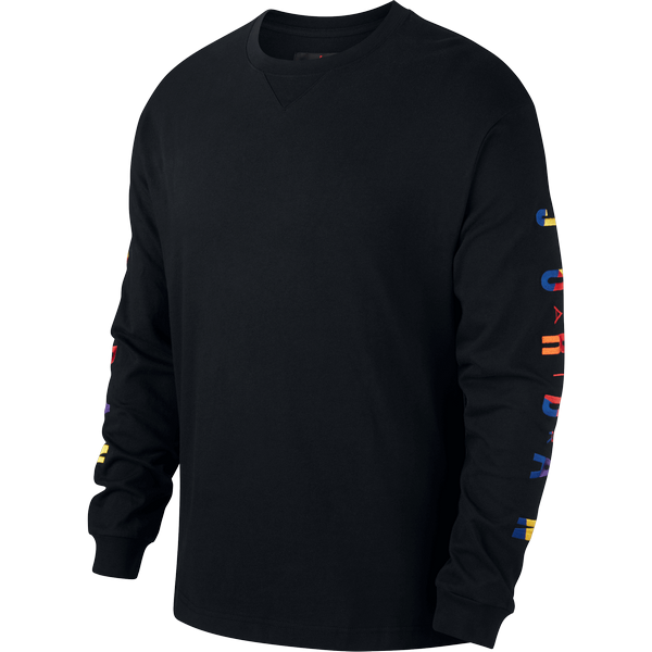 NIKE AIR JORDAN RIVALS CREW LONG SLEEVE TEE BLACK