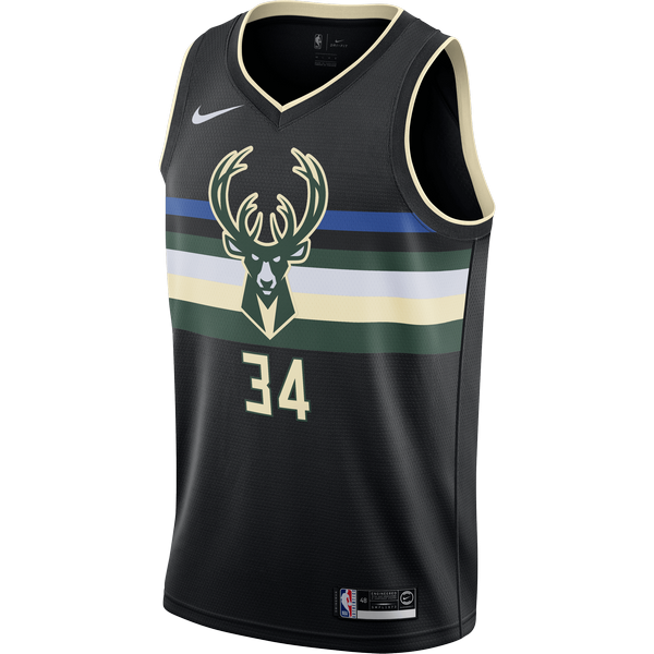 NIKE NBA MILWAUKEE BUCKS GIANNIS ANTETOKOUNMPO SWINGMAN JERSEY BLACK