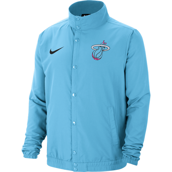 NIKE NBA MIAMI HEAT CITY EDITION LIGHTWEIGHT JACKET BLUE GALE