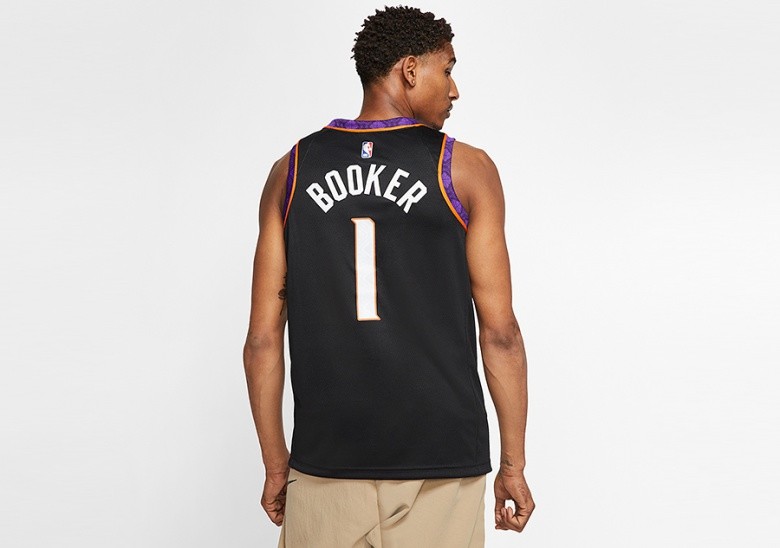 White Nike NBA Phoenix Suns Booker #1 Swingman Jersey