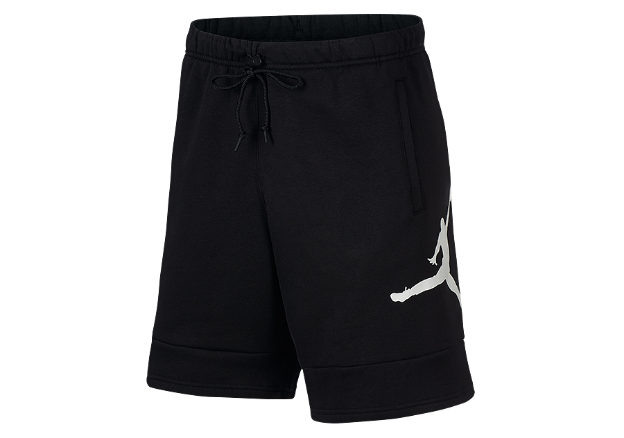 black jordan fleece shorts