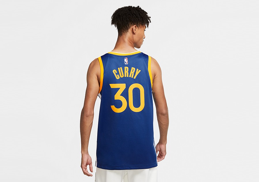 Blue Nike NBA Golden State Warriors Icon Curry #30 Jersey