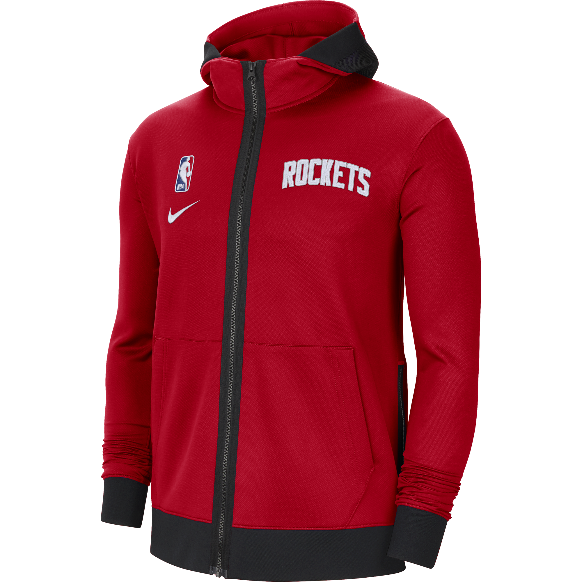 NIKE NBA HOUSTON ROCKETS SHOWTIME THERMA FLEX HOODIE UNIVERSITY RED