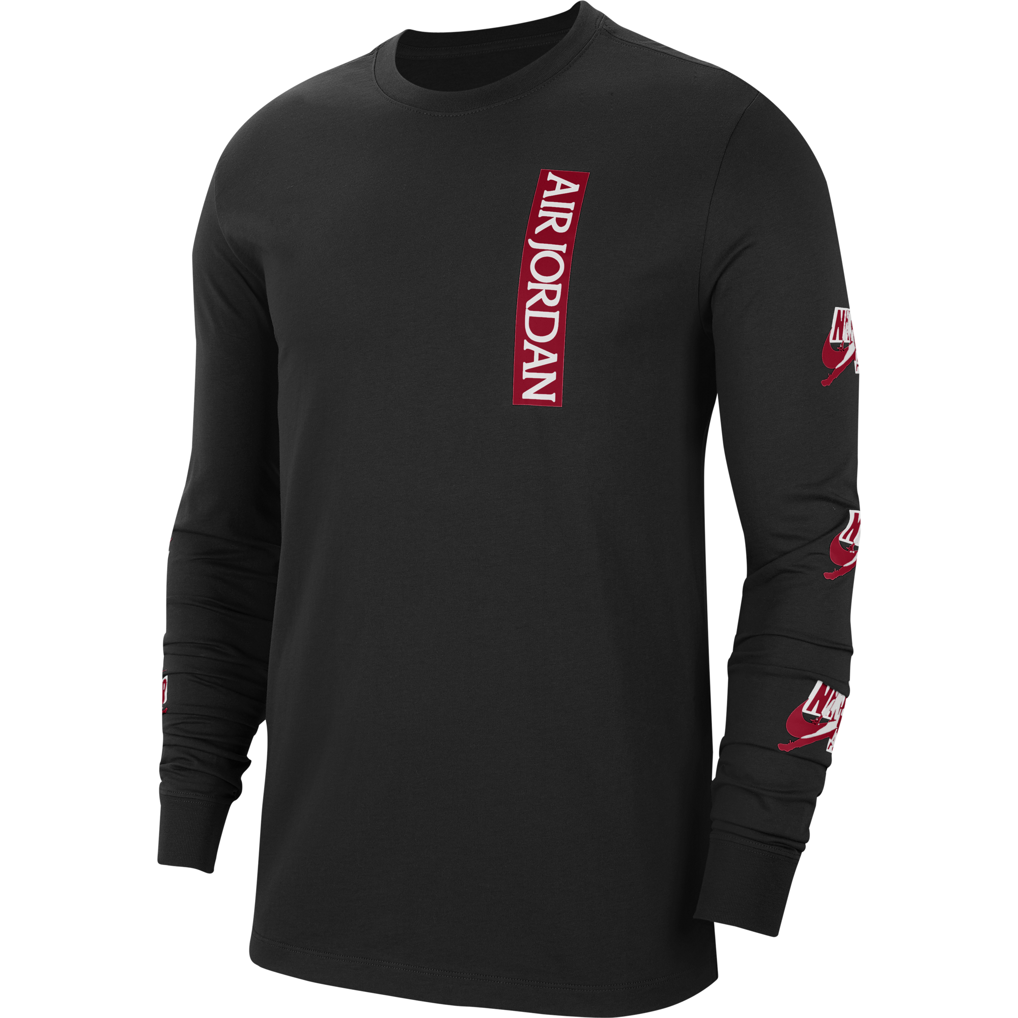 NIKE AIR JORDAN JUMPMAN CLASSICS LONG-SLEEVE CREW TEE BLACK