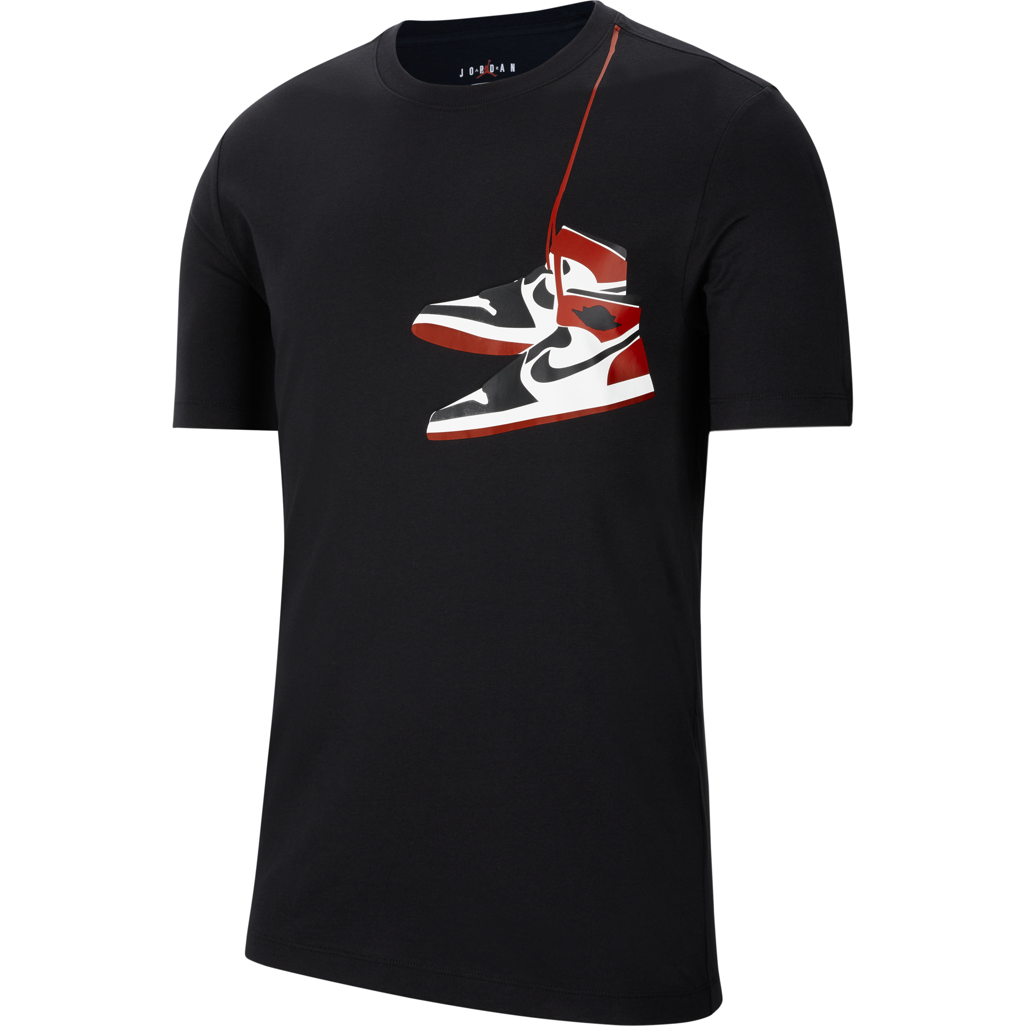 NIKE AIR JORDAN AJ1 SHOE CREW TEE BLACK