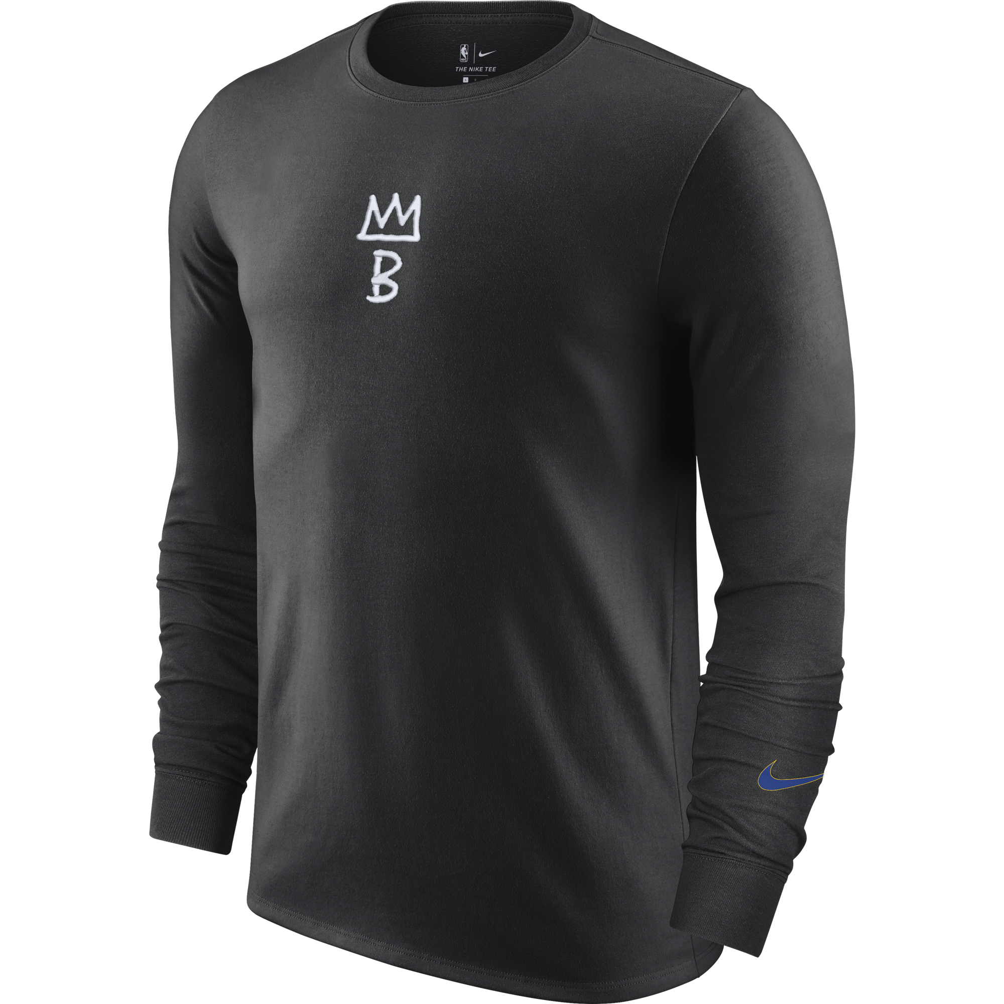 NIKE NBA BROOKLYN NETS COURTSIDE CITY EDITION LONG-SLEEVE TEE BLACK