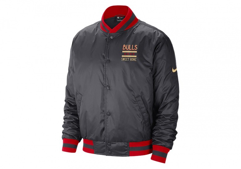 NIKE NBA CHICAGO BULLS CITY EDITION COURTSIDE JACKET ANTHRACITE