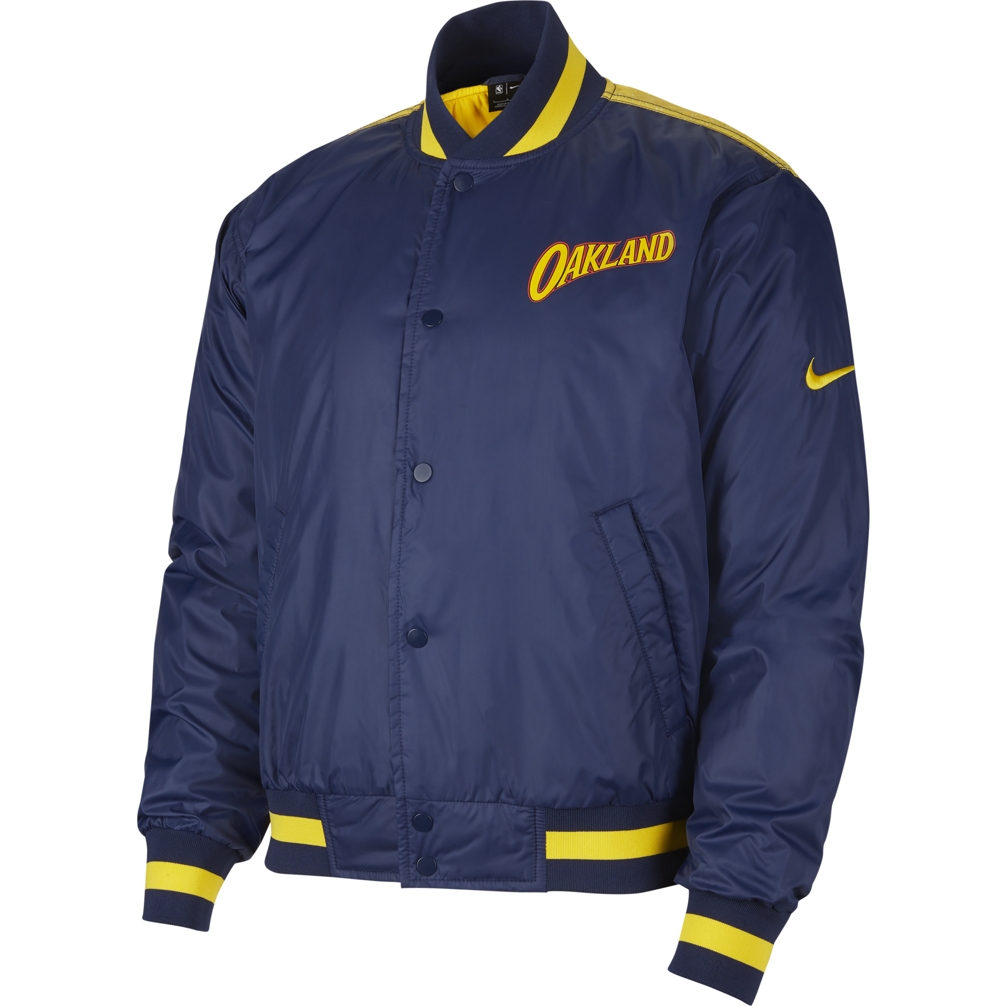 NIKE NBA GOLDEN STATE WARRIORS CITY EDITION COURTSIDE JACKET COLLEGE NAVY