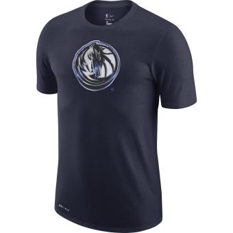 NIKE NBA DALLAS MAVERICKS EARNED EDITION LOGO DRI-FIT TEE COLLEGE NAVY