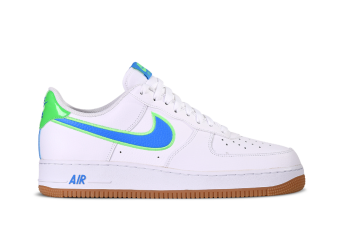 NIKE AIR FORCE 1 LOW WHITE BRIGHT BLUE GREEN