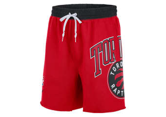 NIKE NBA TORONTO RAPTORS COURTSIDE 75 FLEECE SHORTS UNIVERSITY RED