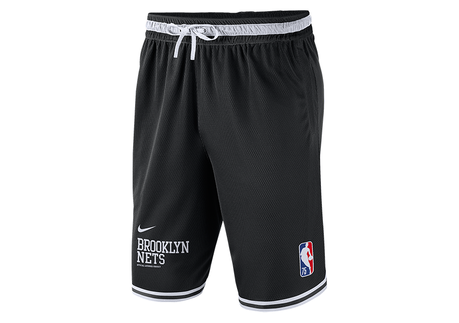 NIKE BROOKLYN NETS SHORTS DNA COURTSIDE 75 BLACK