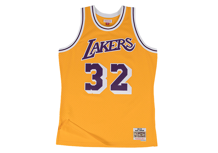 MITCHELL & NESS NBA SWINGMAN JERSEY LOS ANGELES LAKERS - MAGIC JOHNSON #32