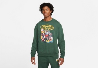 NIKE AIR JORDAN SPORTS FLEECE LONG SLEEVE NOBLE GREEN