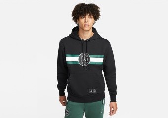 NIKE AIR JORDAN PSG FLEECE HOODIE BLACK