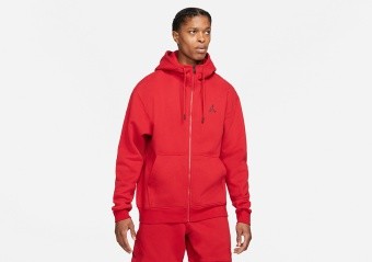 Nike air full zip hoodie red hotsell