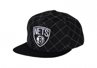 MITCHELL & NESS QUILTED TASLAN SNAPBACK BROOKLYN NETS